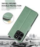 Honor 200 Smart Leather Wallet Case - Matte Green