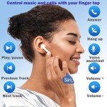 Wireless Bluetooth Earbuds with Deep Bass & Mic