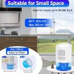 Compact Dehumidifier with Auto Defrost and Quiet Operation