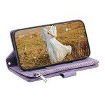 Purple Leather Folio Wallet Case for Honor Phones