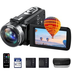 4K Handheld Video Camera with Zoom and Accessories