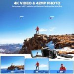 4K Handheld Video Camera with Zoom and Accessories