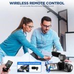 4K Handheld Video Camera with Zoom and Accessories