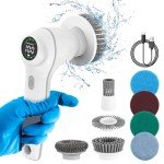 Electric Spin Power Scrubber with 8 Brushes