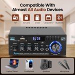 Bluetooth Stereo Audio Amplifier with Remote Control