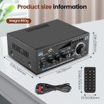 Bluetooth Stereo Audio Amplifier with Remote Control