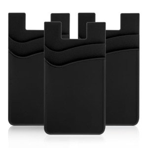 3-Pack Silicone Phone Wallets for Credit Cards