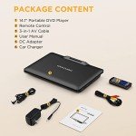 DBPOWER 16.9" Portable DVD Player with Swivel Screen