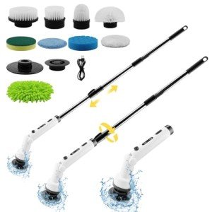 Electric Spin Scrubber Kit with 9 Brush Heads