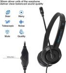 Noise-Cancelling Wired Headset with Microphone