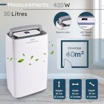20L Smart Dehumidifier with Active Carbon Filter