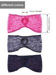 Tatuo Fleece Ponytail Headbands for Winter Sports