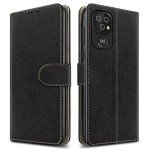 Doro 8100 Leather Wallet Case with Kickstand - Black