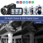 4K HD Camcorder with Night Vision & Touchscreen