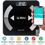 RHINO Bluetooth Smart Body Weight Scale (Black)
