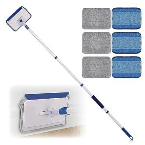 Skirting Board Cleaner Mop with 6 Reusable Pads