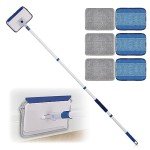 Skirting Board Cleaner Mop with 6 Reusable Pads
