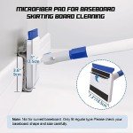Skirting Board Cleaner Mop with 6 Reusable Pads