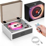 Portable CD Player with Hi-Fi Speakers & Remote