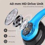 ZZOSRDR Bluetooth Over-Ear Headphones with Mic
