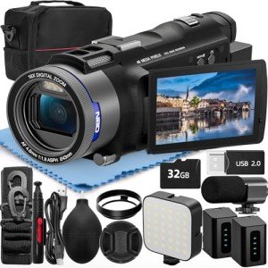 NBD 4K Camcorder with Flip Screen & WiFi