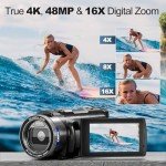 NBD 4K Camcorder with Flip Screen & WiFi