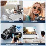 NBD 4K Camcorder with Flip Screen & WiFi