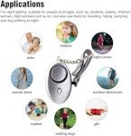 140DB Personal Security Alarm Keychain with Torch