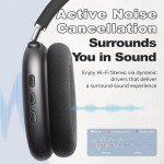 ZTOZ 42-Hour Bluetooth Over-Ear Headphones - Space Grey