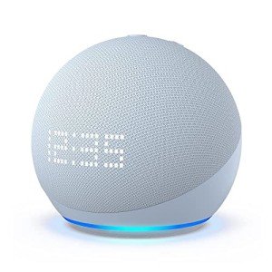 Echo Dot 5th Gen with Clock - Cloud Blue