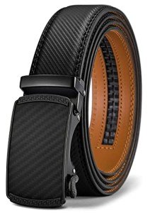 BULLIANT Men's Adjustable Leather Ratchet Belt