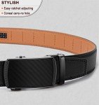 BULLIANT Men's Adjustable Leather Ratchet Belt