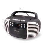 Portable Retro Boombox with CD, Cassette, and Radio