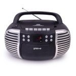Portable Retro Boombox with CD, Cassette, and Radio