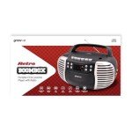 Portable Retro Boombox with CD, Cassette, and Radio