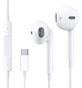 USB C Wired Headphones with Mic and Volume Control