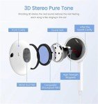 USB C Wired Headphones with Mic and Volume Control