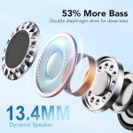 QXQ Bluetooth 5.4 Wireless Earbuds with Deep Bass
