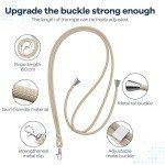 Adjustable Phone Lanyard with Durable Patches - Camel