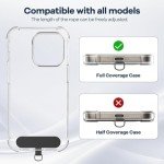 Adjustable Phone Lanyard with Durable Patches - Camel