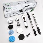 Cordless Electric Spin Scrubber with 7 Brush Heads