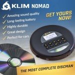 KLIM Nomad Portable CD Player with Headphones - Gold