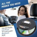 KLIM Nomad Portable CD Player with Headphones - Gold