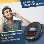 KLIM Nomad Portable CD Player with Headphones - Gold