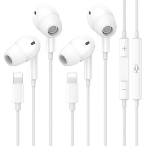 MFi Certified In-Ear Headphones for iPhone - 2 Pack