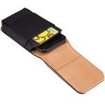 Leather Phone Holder with Belt Clip and Card Slot