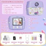 Instant Print Kids Camera with Color Pens - Purple