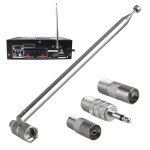 Telescopic Indoor FM Radio Antenna 75cm 75 Ohm