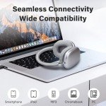 ZTOZ Adjustable Bluetooth Over-Ear Headphones - Silver