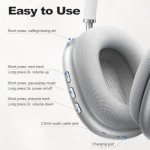ZTOZ Adjustable Bluetooth Over-Ear Headphones - Silver